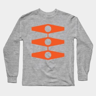 abstract eyes pattern (mix & match orange tan) Long Sleeve T-Shirt